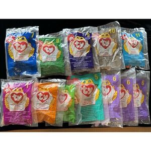 Ty Teenie Beanie Babies Lot of 12 McDonalds Vintage Toys FactorySealed 1998 1993